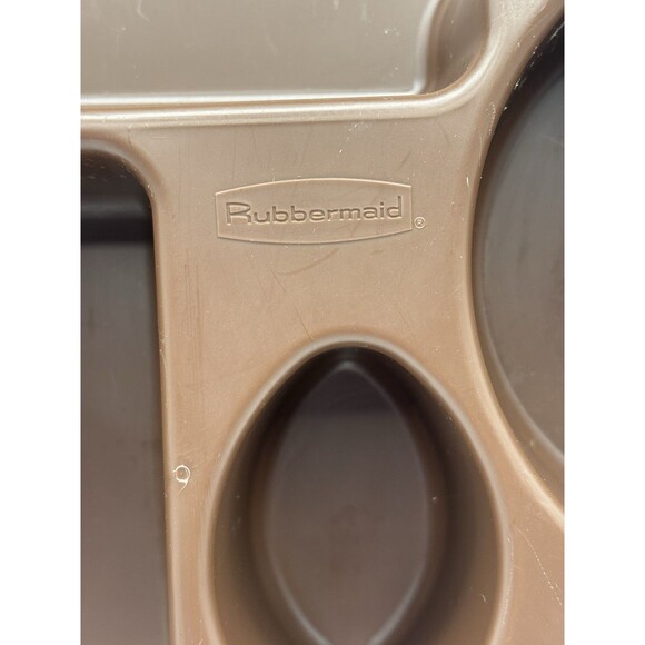 Vintage Rubbermaid Silverware Flatware Utensil Holder Tray Chocolate Brown - Picture 3 of 4